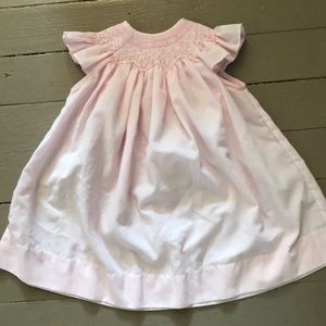 Pink smock dress 12 month